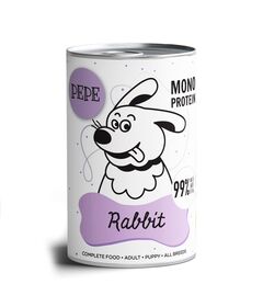 PAKA ZWIERZAKA Pepe Rabbit - wet dog food - 400g