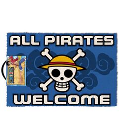 PYRAMID One Piece  All Pirates Welcome doormat