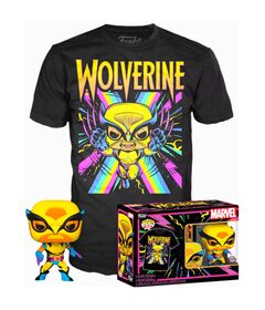 FUNKO Set figure POP & Tee Marvel Wolverine Black Light