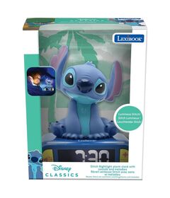 LEXIBOOK Disney Stitch digital 3D alarm clock light and sound