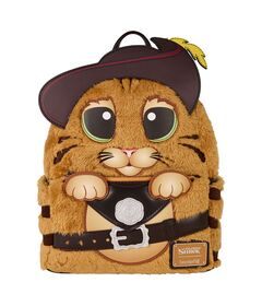 LOUNGEFLY Loungefly Shrek Puss in Boots plush backpack 26cm