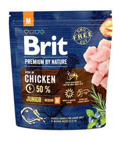 BRIT Premium by Nature Junior M Chicken - dry dog food - 1 kg