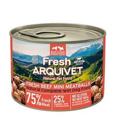ARQUIVET Fresh Beef Mini Meatballs - wet dog food - 200g