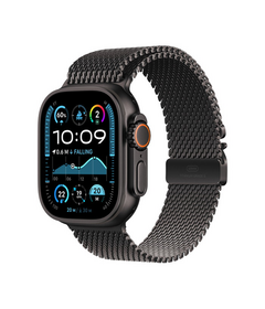 Apple Watch Ultra 2 GPS + Cellular 49mm Black Titanium Case with Black Titanium Milanese Loop (L)