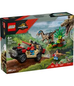 76972 Jurassic World Fuga dal Raptor sul Fuoristrada