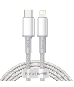Baseus High Density Braided Fast Charging Data Cable Type-C to Lightning PD 20W 2m White