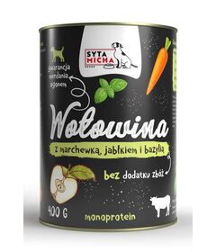 SYTA MICHA Beef with carrot, apple and basil - wet dog food - 400g