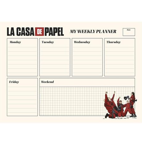 Planner A4 da Scrivania La Casa di Carta