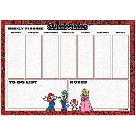 Planner A4 da Scrivania Super Mario