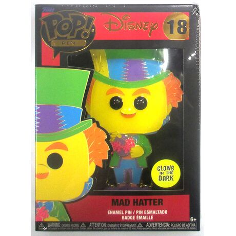 Funko Pin! Alice in Wonderland: Mad Hatter Glow Blacklight 18