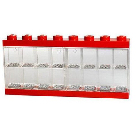 LEGO Minifigure Display 16 Slots Red RCL MDC16 RD