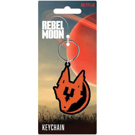 Rebel Moon Resistance Wolf Keychain RK39482C