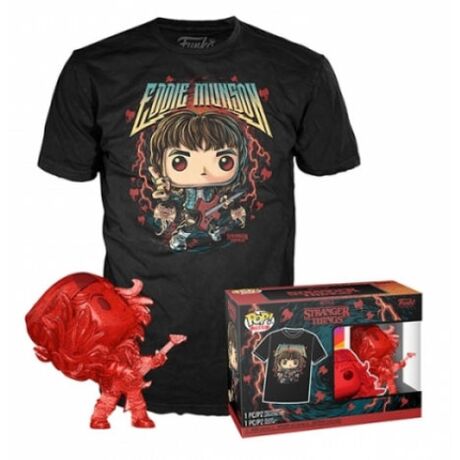 FUNKO TEE + POP Stranger Things Hunter Eddie w/Guitar M 79263