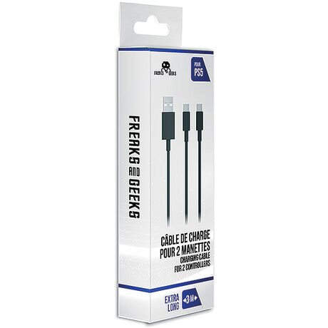 FREAKS PS5 Cavo di Ricarica Doppio da USB-A a USB-C 3m