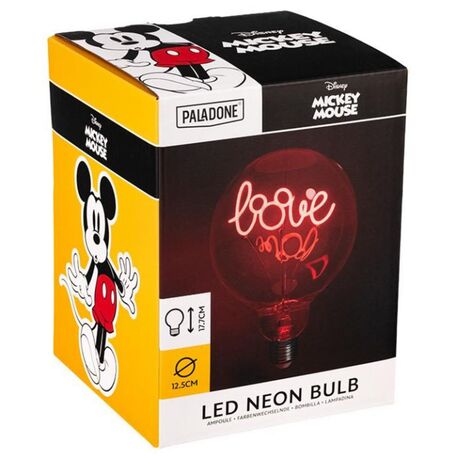 Paladone - Mickey Mouse Love Neon Bulb Lamp