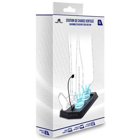 FREAKS PS5 Base Ricarica Ventilata Console e 2 DualSense