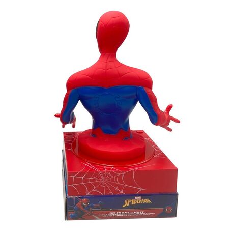 KIDS LICENSING Marvel Spiderman 3D lamp with alarm clock