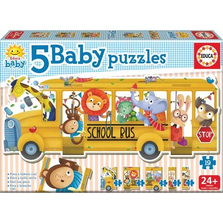 EDUCA Puzzle - Shool Bus 2-5pcs