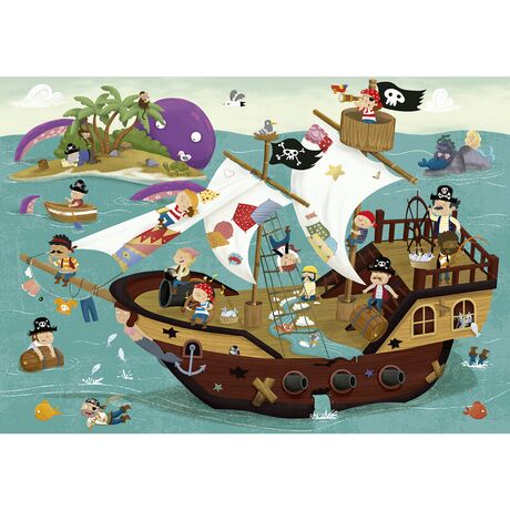 EDUCA Puzzle - Pirates Boat Detectives 50pcs