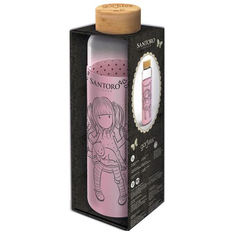 STOR Gorjuss silicone cover glass bottle 585ml