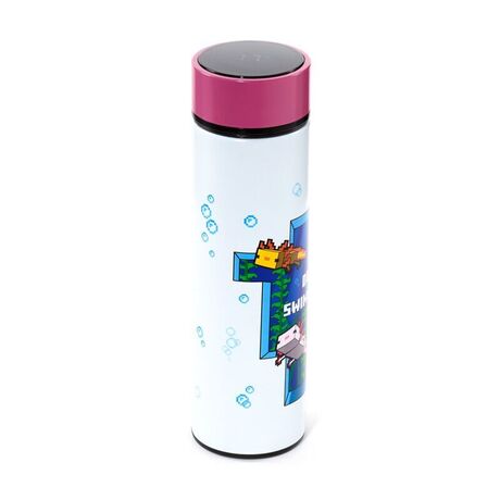 PUCKATOR Minecraft Axolotl thermos stainless steel bottle thermometer 450ml