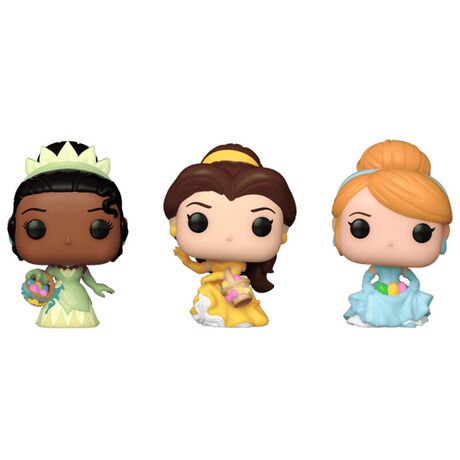 FUNKO Carrot Pocket POP blister 3 figures Disney Princess Cinderella Tiana Bella easter