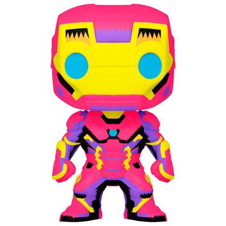 FUNKO POP figure Marvel Iron Man Black Light Exclusive