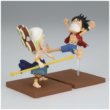 One Piece Monkey D Luffy & Enel World Collectable figure 7cm 4983164898385