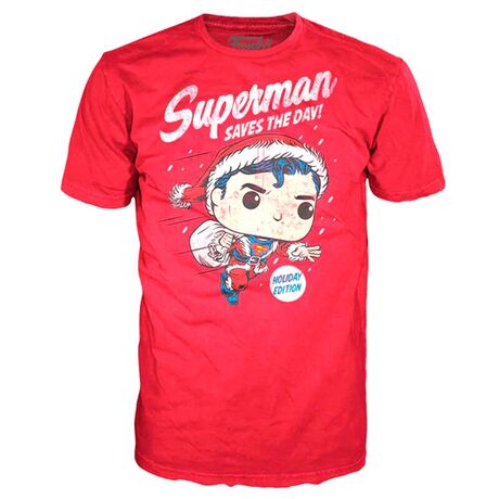 Funko Set figure POP & Tee Back DC Comics Superman Exclusive Flocked (S)