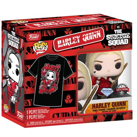 Set figure POP & Tee DC Comics Escuadron Suicida Harley Quinn (XL)