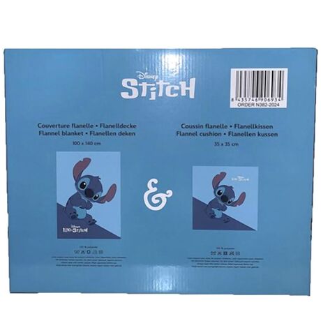 Disney Stitch polar blanket + cushion set 8435746906934