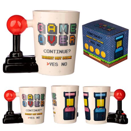 Game Over Joystick Arcade shaped handle mug 5055071741883