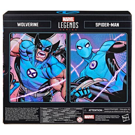 Marvel Fantastic four Wolverine Spiderman pack 2 figures 15cm 5010996246240