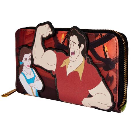 LOUNGEFLY Loungefly  Disney Beauty and the Beast Villains Gaston Scene wallet