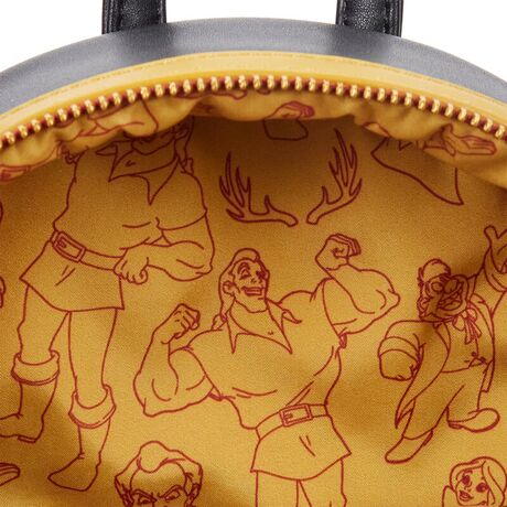 Loungefly  Disney Beauty and the Beast Villains Gaston Scene backpack 26cm 671803403680