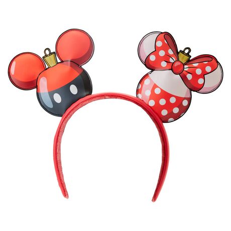 LOUNGEFLY Loungefly Disney Mickey & Minnie Christmas ear headband