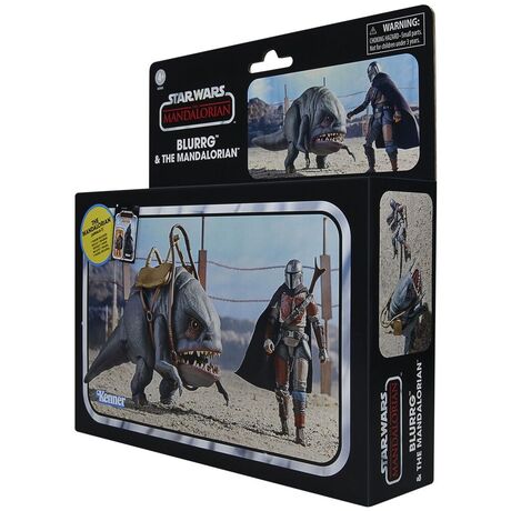 Star Wars The Mandalorian - Blurrg & Mandalorian set 2 figures 9,5cm 5010996254702