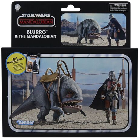 Star Wars The Mandalorian - Blurrg & Mandalorian set 2 figures 9,5cm 5010996254702