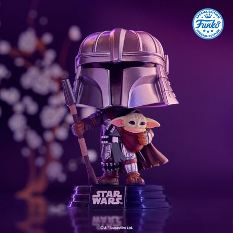 POP figure Star Wars Impressions  Mandalorian with Grogu Exclusive 889698851886