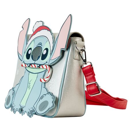 Loungefly Disney Stitch Holiday glitter crossbody bag 671803471450