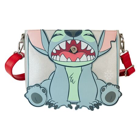 Loungefly Disney Stitch Holiday glitter crossbody bag 671803471450
