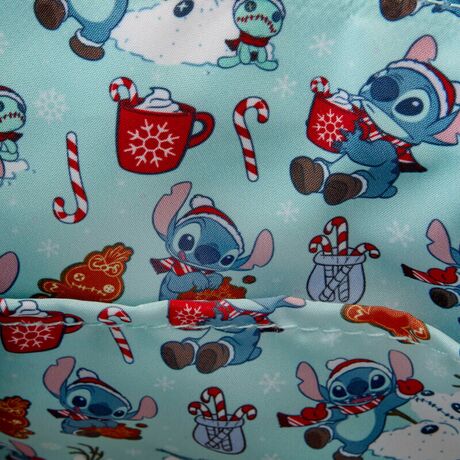 Loungefly Disney Stitch Holiday glitter crossbody bag 671803471450