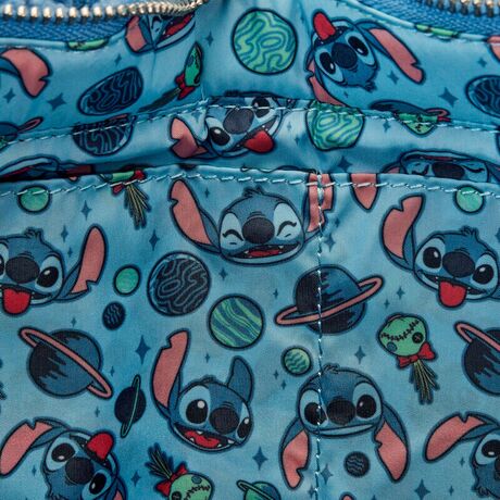 Loungefly Disney Stitch plush tote bacg with coin bag 671803478404