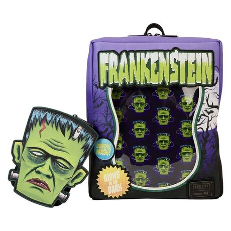 Loungefly Universal Monster Frankenstein Neon Mask backpack 28cm 671803523418