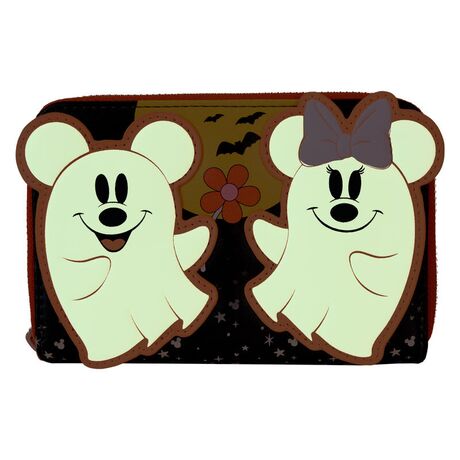 LOUNGEFLY Loungefly Disney Mickey & Minnie Floral Ghost wallet