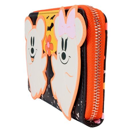 LOUNGEFLY Loungefly Disney Mickey & Minnie Floral Ghost wallet