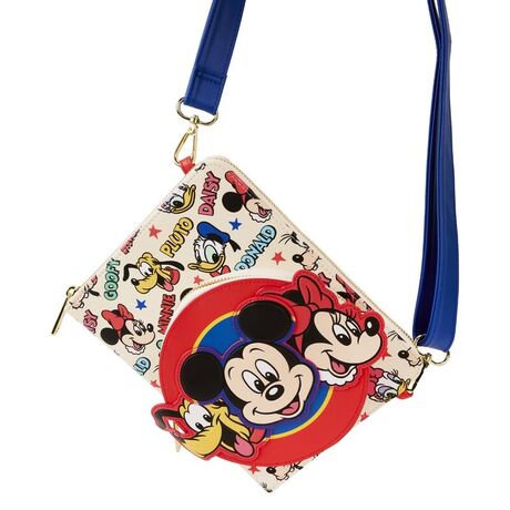 Loungefly Disney Classic Mickey and Friends crossbody journal 671803530355