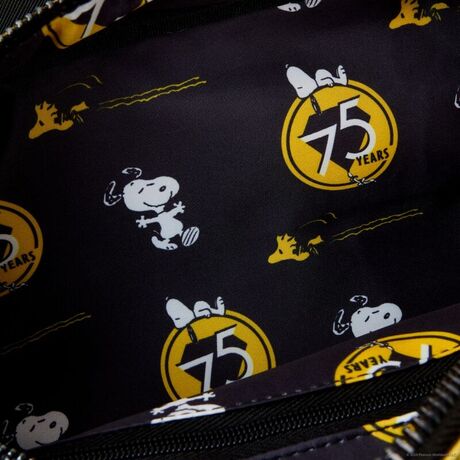 Loungefly Peanuts 75th Anniversary Snoopy Sleeping Doghouse crossbody bag 671803531352
