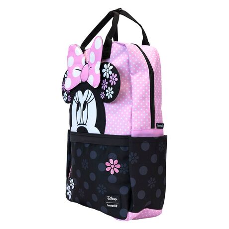 Loungefly Disney Minnie Floral Rock the Dots nylon backpack 671803534230