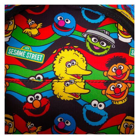 Loungefly Sesame Street Cookie Monster Plush backpack + purse 671803536524